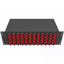 Одномодовый оптический укомплектованный стоечный кросс TopLan КРС-Top-3U-96ST/U-OS2-BK