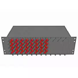 Одномодовый оптический укомплектованный стоечный кросс TopLan КРС-Top-3U-64FC/U-OS2-BK