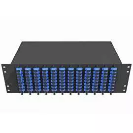 Одномодовый оптический укомплектованный стоечный кросс TopLan КРС-Top-3U-96SC/U-OS2-BK