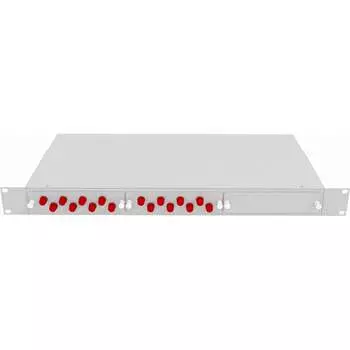 Одномодовый оптический укомплектованный стоечный кросс TopLan КРС-Top-1U-12FC/U-OS2-GY