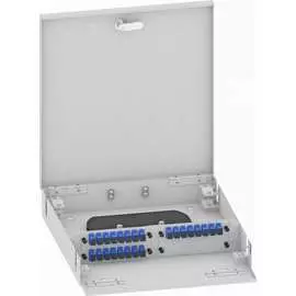 Одномодовый укомплектованный настенный оптический кросс TopLan КРН-Top-24SC/U-OS2-GY