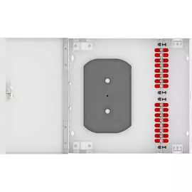 Одномодовый укомплектованный настенный оптический кросс TopLan КРН-Top-16ST/U-OS2-GY