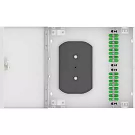 Одномодовый укомплектованный настенный оптический кросс TopLan КРН-Top-16ST/A-OS2-GY