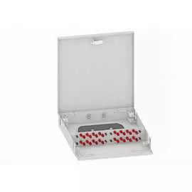 Одномодовый укомплектованный настенный оптический кросс TopLan КРН-Top-32ST/U-OS2-GY