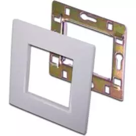 Однопостовая рамка LANMASTER LAN-FRS45x45/1-WH