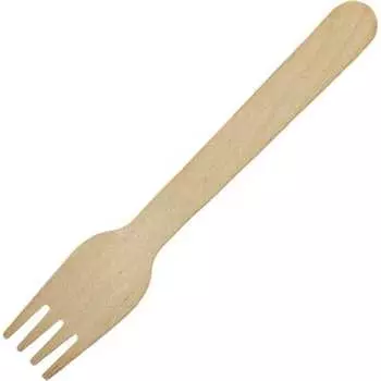 Одноразовая деревянная вилка Белый аист