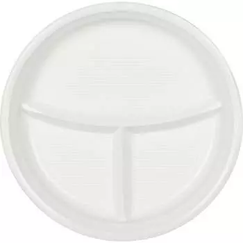 Одноразовая пластиковая тарелка Комус Стандарт 1092161