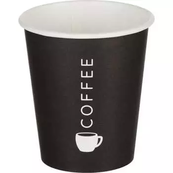Одноразовый бумажный стакан Комус Total Black 1553724