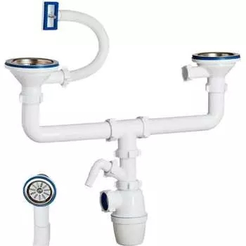 Одноуровневый двойной бутылочный сифон ORIO К-40592