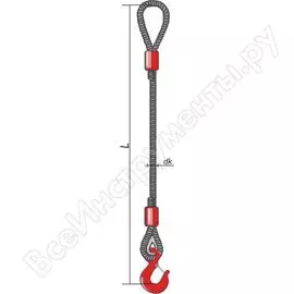 Одноветвевой канатный строп КантаПлюс