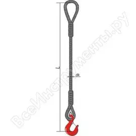 Одноветвевой канатный строп заплетка кантаплюс 1ск-8.0/4.0м