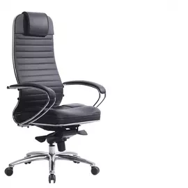 Офисное кресло метта "samurai" kl-1, кожа, черное 531532