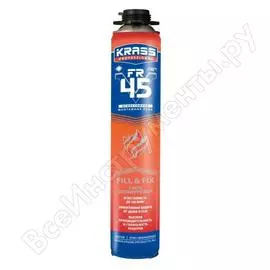 Пистолетная огнестойкая монтажная пена KRASS Professional FR V45 Лк-00009851