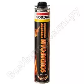 Огнестойкая пистолетная монтажная пена Soudal Соудафоам ФР 132780