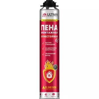 Огнестойкая профессиональная монтажная пена ULTIMA Pro 65 UPROFR65