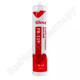 Огнестойкий силиконовый герметик SANZ FR-119 119-7448-W