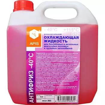 Охлаждающая жидкость для двигателя автомобиля APIS RUZ-005-0005