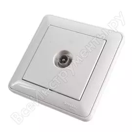 Оконечная телевизионная розетка с рамкой, белая schneider electric сп w59 rts-151-18