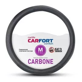 Оплетка carfort carbone черная, м 62310