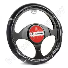 Оплетка руля AUTOPROFI GL-1025 BK WOOD M