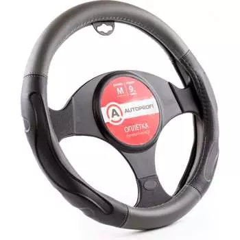 Оплетка руля AUTOPROFI AP-1946 BK D GY M