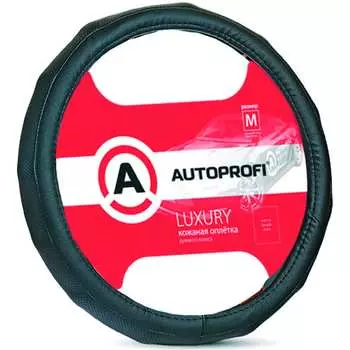 Оплетка руля AUTOPROFI LUXURY AP-1050 BK M