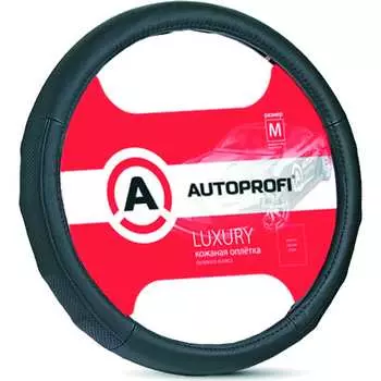 Оплетка руля AUTOPROFI LUXURY AP-1030 BK BK M