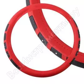 Оплетка skyway luxury-3 m, красная, экокожа s01102267