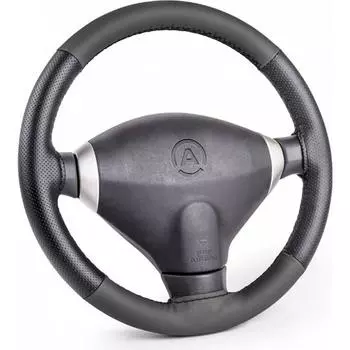 Оплетка для перетяжки руля AUTOPROFI SAM-100 BK/BK M