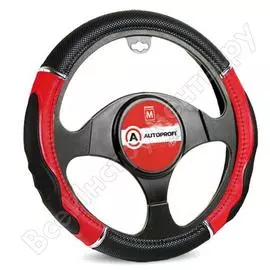 Оплетка руля AUTOPROFI GL-1020 BK/RD M