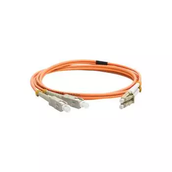 Оптический дуплексный патч-корд LANMASTER LAN-2LC-2SC/OM2-1.0