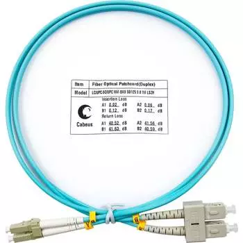 Оптический шнур Cabeus FOP-50-LC-SC-15m