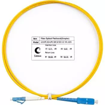 Оптический шнур Cabeus FOP(s)-9-LC-SC-7m