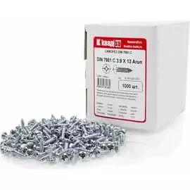 Острый оцинкованный саморез КВАДРА