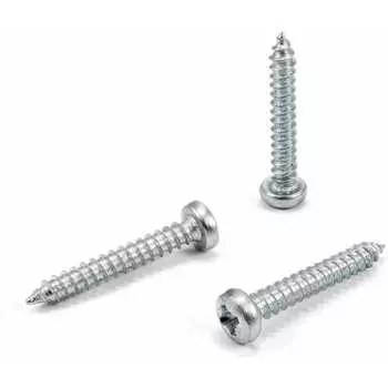 Острый оцинкованный саморез КВАДРА 3.9x19 DIN7981 100 шт. 813919007101