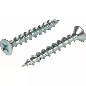 Острый саморез оконный КВАДРА 4.1x25 белый цинк, фурнитурный, кор. 13000 шт. 412514013001