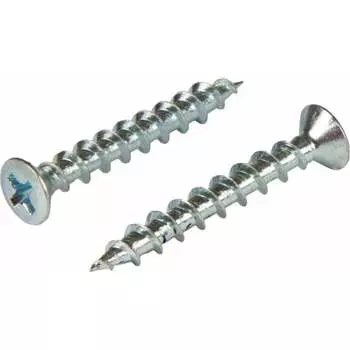 Острый саморез оконный КВАДРА 4.1x16 белый цинк, фурнитурный, кор. 21000 шт. 411613021000