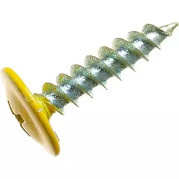 Острый саморез с прессшайбой качественный крепеж 4,2/19 RAL1018 желтый цинк (250 шт.) 0300189