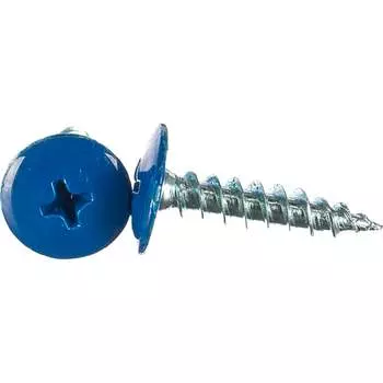 Острый саморез с прессшайбой качественный крепеж 4,2/19 RAL5005 синяя (250 шт.) 0301103