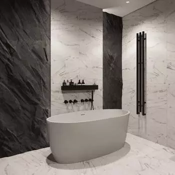 Отдельно стоящая акриловая ванна Teymi Lina 170x76x58, белая матовая T130101 ЦБ-00268814