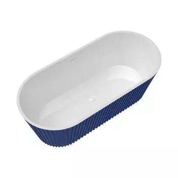 Отдельно стоящая акриловая ванна Teymi Kati 170x80x58, синяя матовая T130114 ЦБ-00268812