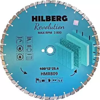 Отрезной диск алмазный Hilberg Revolution 400х25.4х12 мм HMR809