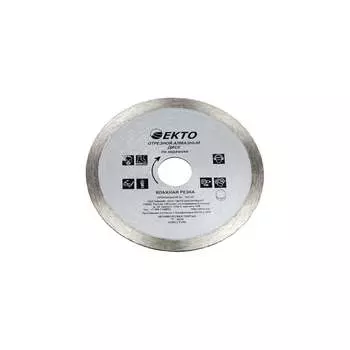 Отрезной сплошной диск алмазный по керамике EКТО CD-501-115-013