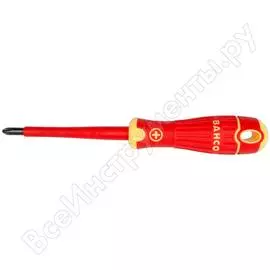 Отвертка с изоляцией для винтов phillips ph0x75 bahco b197.000.075