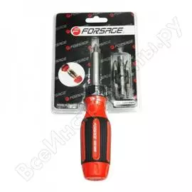 Отвертка с набором бит forsage реверсивная, 15 предметов f-32810mr