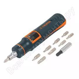 Отвертка с трещоткой и битами truper 11 предметов 14145