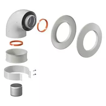 Отвод коаксиальный KRATS 60/100 (Baxi (кроме Nova/Classic), Ariston, Vaillant, Viessmann, Kiturami, Mizudo, Hubert, Beretta, K-01B