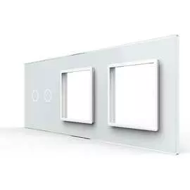 Панель для сенсорного выключателя и двух розеток LIVOLO BB-C7-C2/SR/SR-11