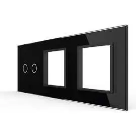 Панель для сенсорного выключателя и двух розеток LIVOLO BB-C7-C2/SR/SR-12