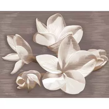 Панно Azori Ceramica 50.5x40.2 см, amati plumeria alba 584192003